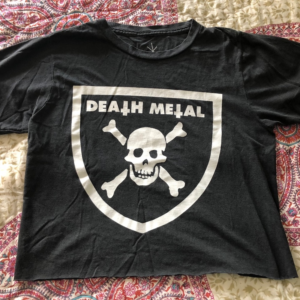 Death Metal Logo Crop Top Tee Shirt